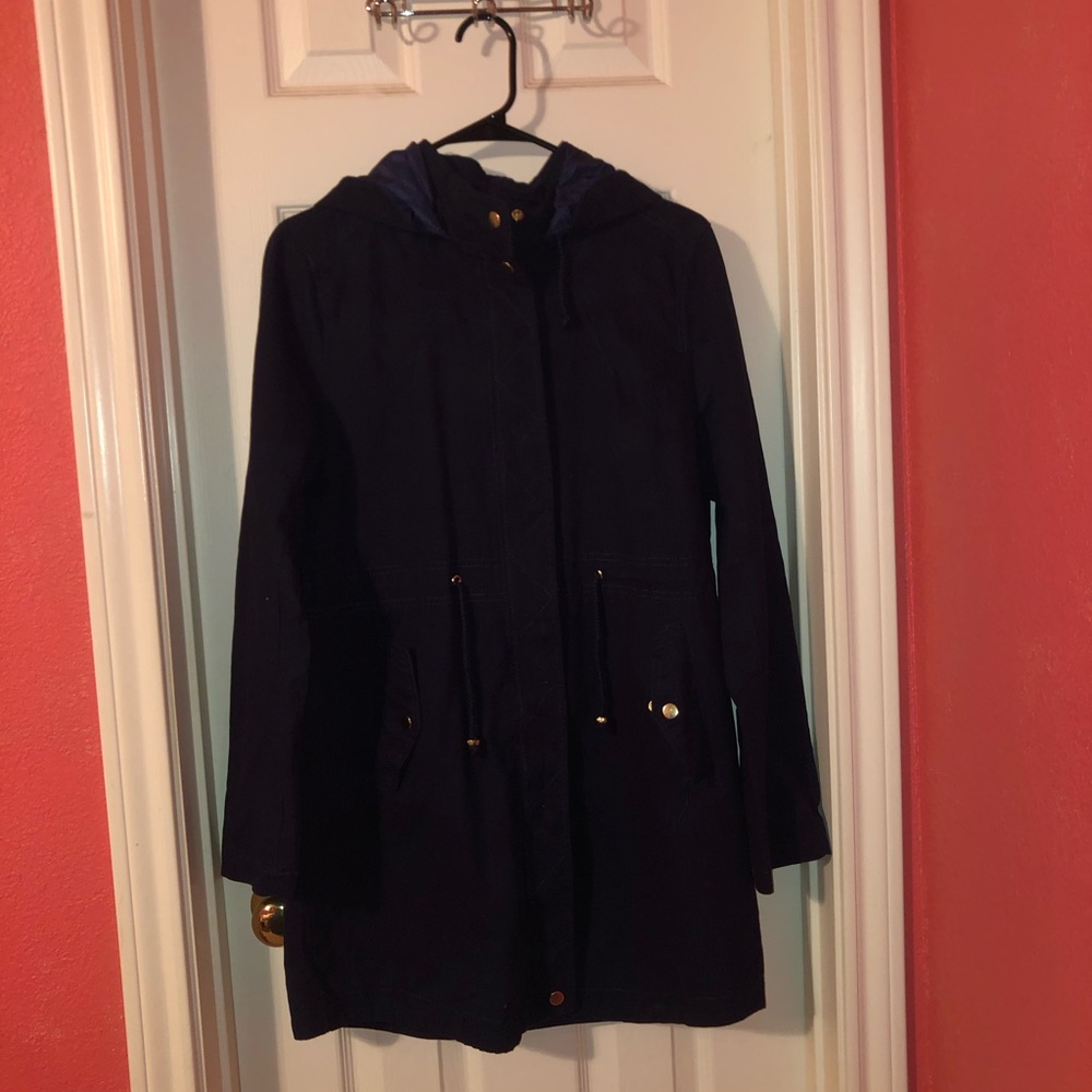Navy blue parka